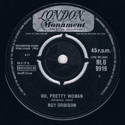 Пластинка 7 дюймов РОЙ ОРБИСОН - Oh, Pretty Woman HLU9919 London Records 1964 Великобритания Рок Б/у