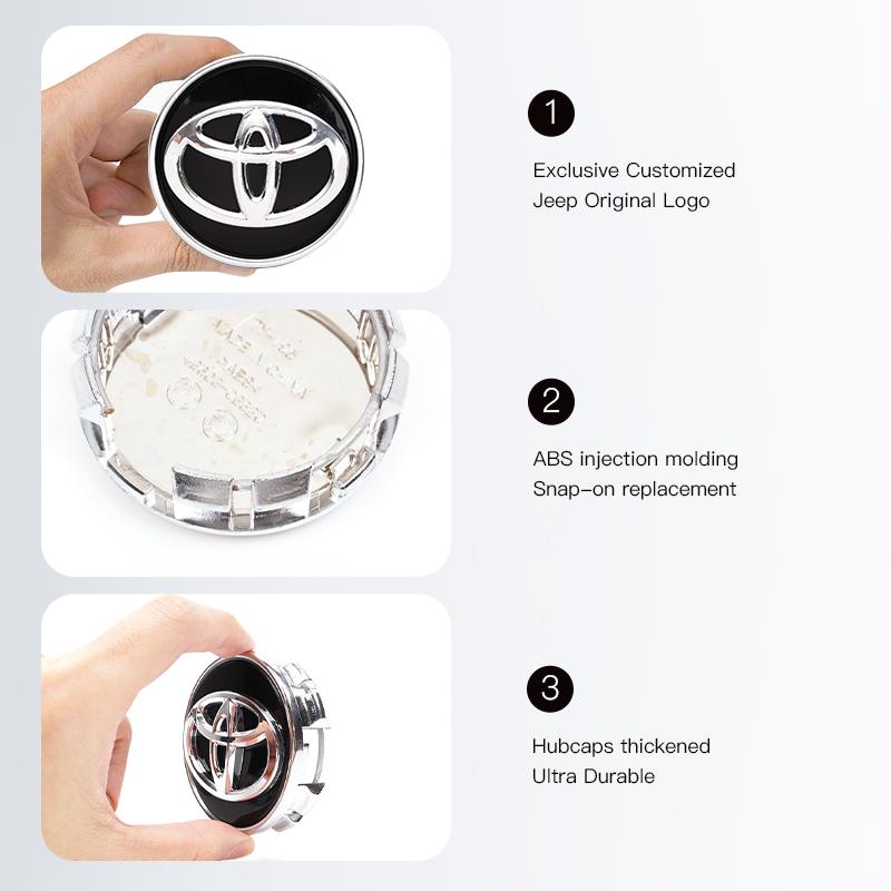 4Pcs 56/62mm Toyota Car Wheel Center Hub Cap Accessories For Toyota GR Corolla Yaris Aygo Prius RAV4 Crown CHR Camry Auris Verso
