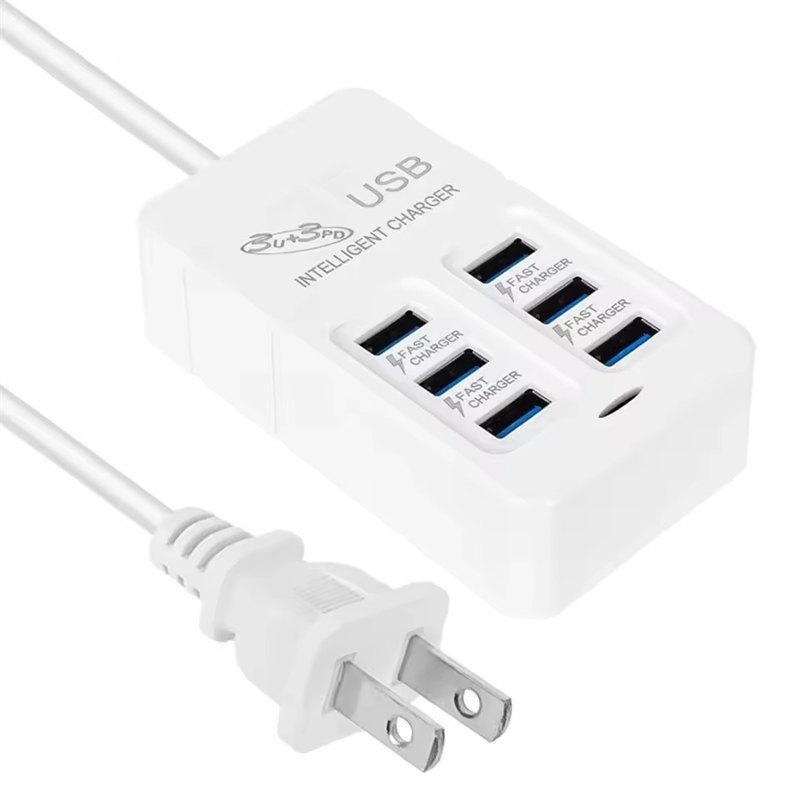 35 Вт многопортовый USB-удлинитель зарядное устройство для быстрой зарядки зарядное устройство с сетевой вилкой адаптер для мобильных телефонов EU US Plug Type C зарядные устройства