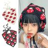 Hand Crocheted Tricot Triangle Scarf Hair Accessories Hair Binding Mushroom Hair Band Strap Turban