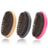 Bristle Wave Brush Hair Combs Hair Beard Comb Large Curved Wood Handle Anti Static Hair Brush Comb Styling Tools