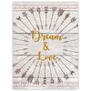 [P3122] - Multicolor Gray 'Boho' Canvas (Dream & Love) - 40x30 Cm
