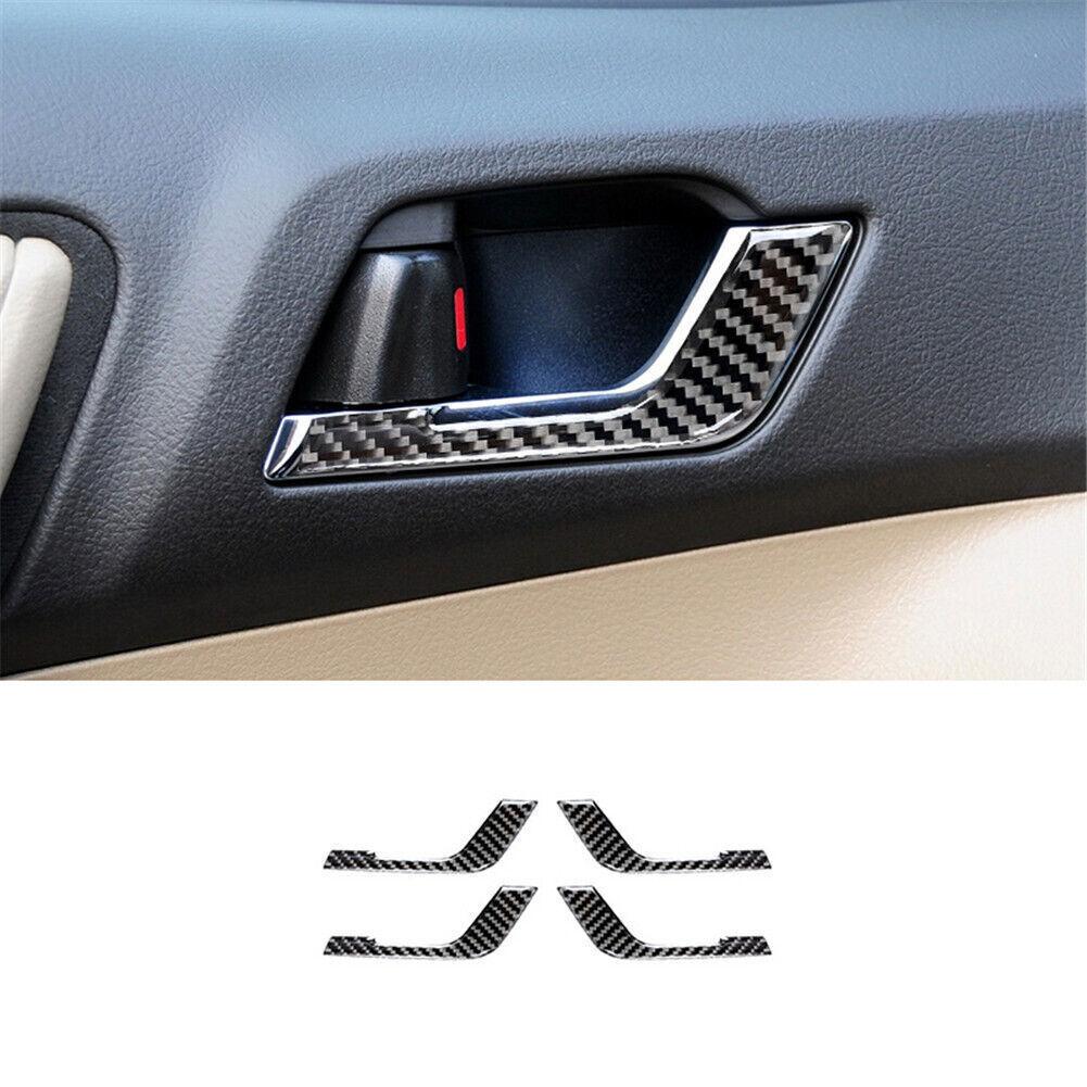 4Pcs Carbon Fiber Interior Door Handle Inner Cover Trim For Toyota Highlander