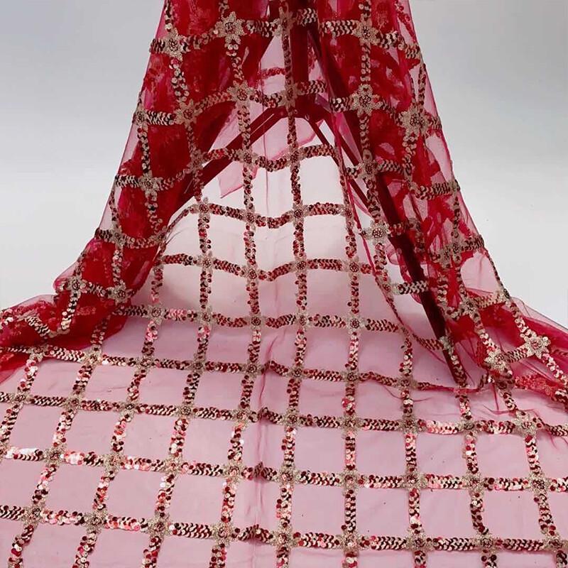 Ткань с вышивкой пайетками на сетчатой основе, блестящая, для женского платья, DIY, модный дизайнер, сетчатая ткань с вышивкой, швейные принадлежности