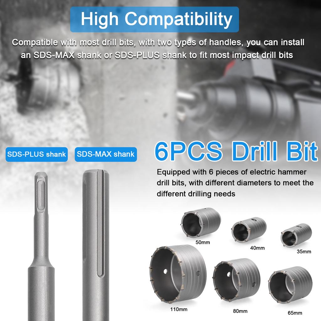 16 шт. Электрический молоток сверла для отверстий в стенах карбидные сверла для отверстий в кирпичной стене воздушные сверла