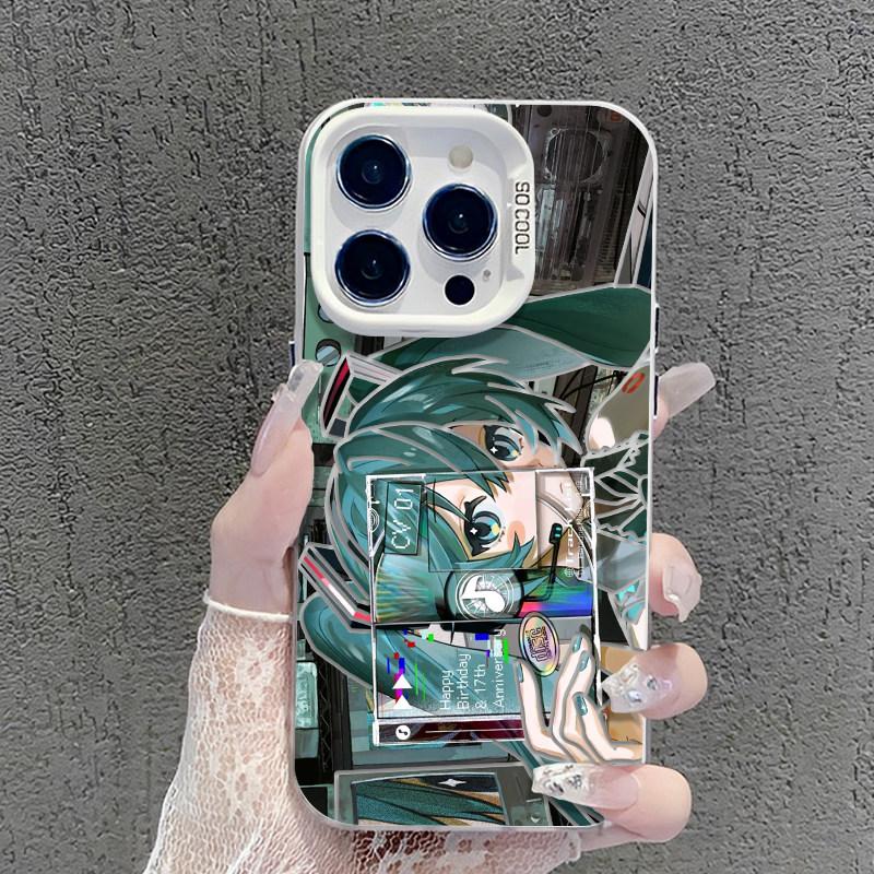 Аниме Девушка Певица Хацунэ Мику Матовый Чехол для iPhone 17 Air 16 E 15 14 Plus 13 12 Mini 11 Pro Max Акриловый Лист Силиконовая Крышка