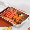 Serving Tray Stainless Steel Grilling Tray,Grilling Prep and Serve Trays BBQ Accessories for Vegetable,Fish,Meat,Seafood