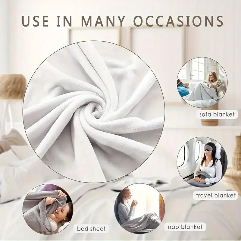 pattern of horses in the snowfield Flannel printed blanket suitable for all seasons suitable for living room office sofa travel