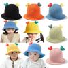 Cute Bucket Hat Warm Baby Children Fisherman Hat Knitted Hat Newborn Cap  Outdoor