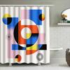 Abstract Geometric Shower Curtain For Bathroom - Modern Art Design With Vibrant Colors And Unique Patterns Waterproof Polyester