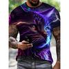 3D Cat Print T-Shirt Summer Outdoor Men's Kids Short Sleeved Tee Fashion Round Neck Men's Tops Casual Oversized Men's Clothing