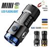 MINI Rechargeable LED Flashlight Camping Light with Side Lights, Built-in Battery, Outdoor Portable Emergency Light