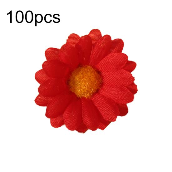 100 шт. искусственный цветок поддельные шелковые головки подсолнуха свадебный цветочный декор «сделай сам»