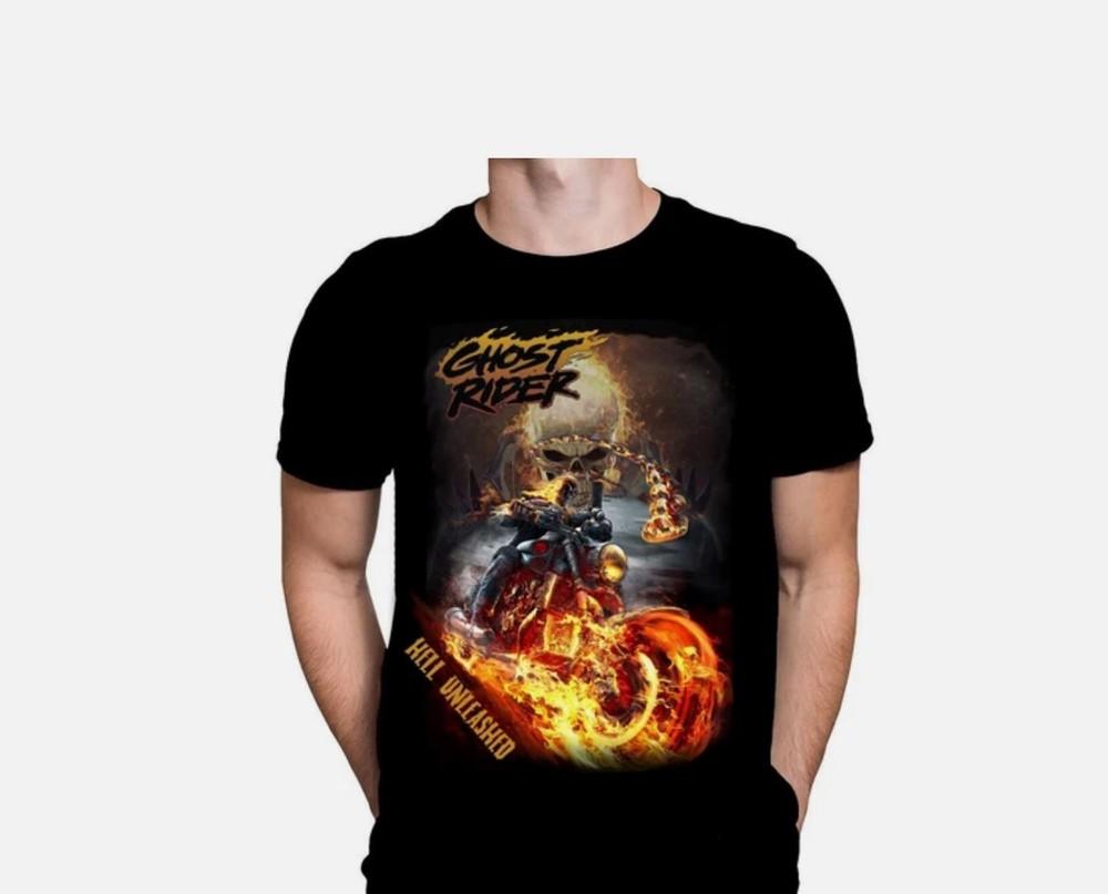HELL UNLEASHED GHOST RIDER - Размеры футболок S - 5XL Унисекс футболка