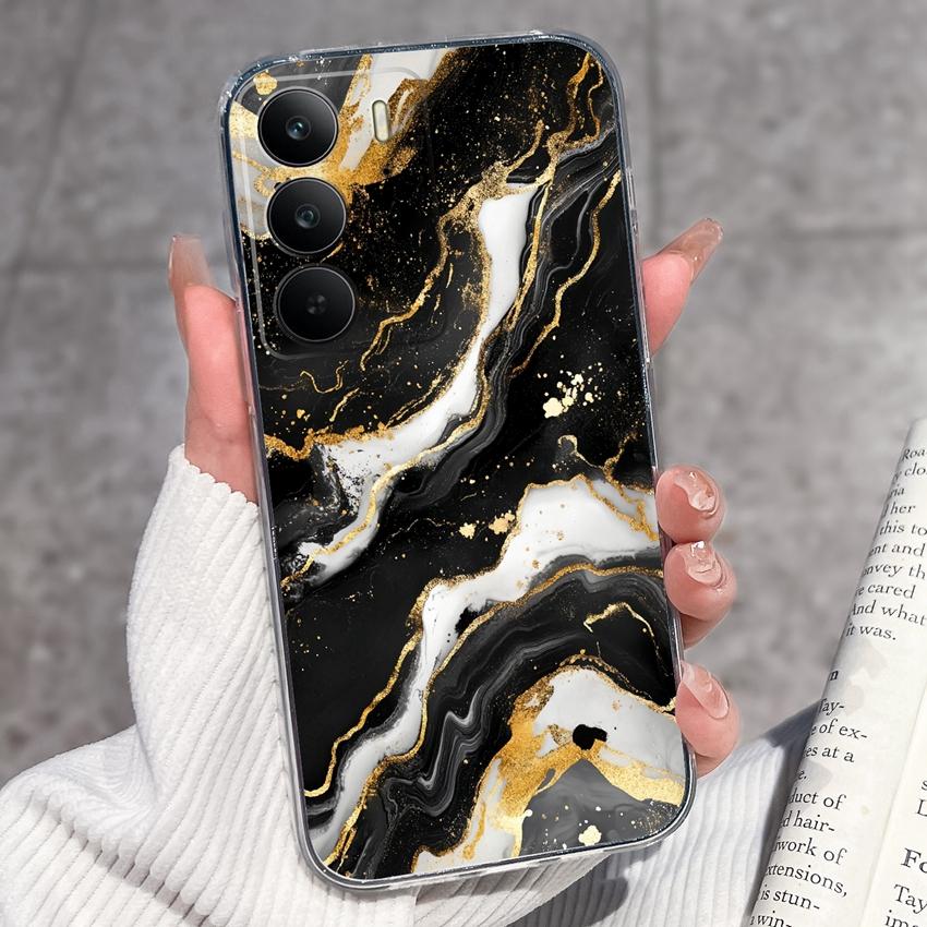 Для Oppo Realme C75 C75x C71 C67 C63 C55 C35 C33 C21Y C20 C15 Прозрачные чехлы для телефона Очаровательные кошачьи узоры Защитная пленка Пылезащитный чехол Для корпуса Oppo