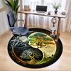 1Pc Celtic Tree of Life theme Printed circular carpet, home door mat, outdoor travel protection carpet A16