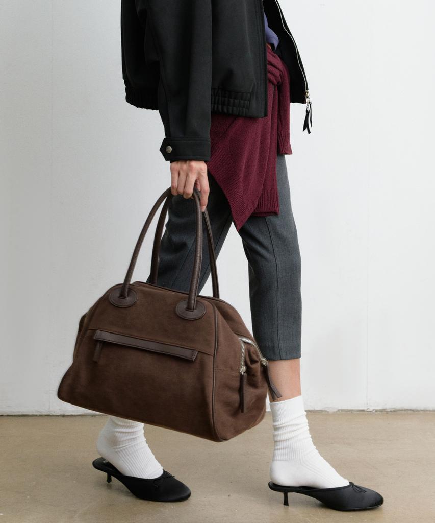 Christine Project Two Zipper Bag Suede Original(Brownie)