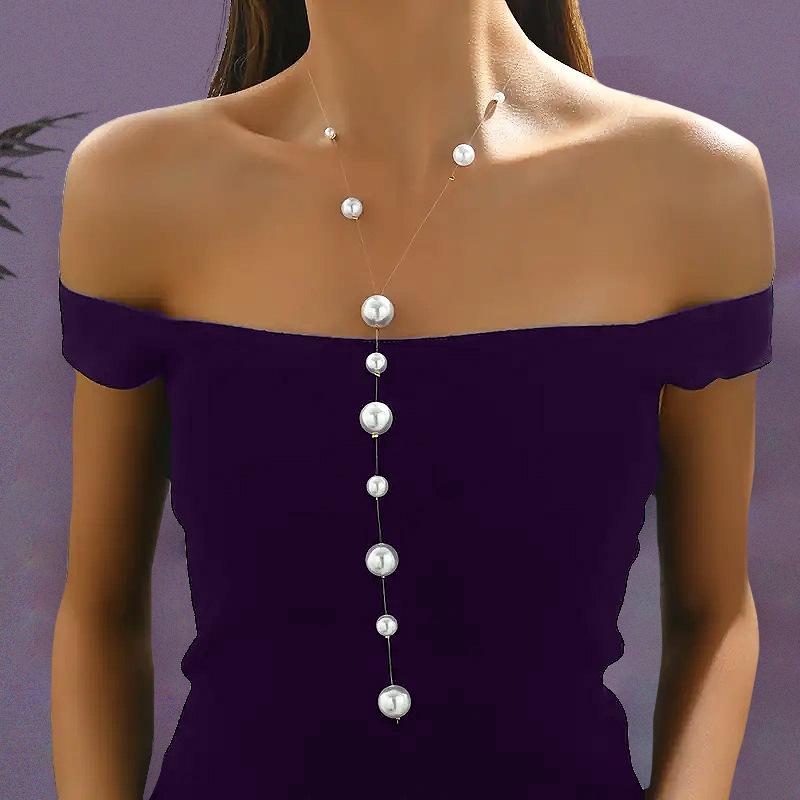 1 Французское Y-образное ожерелье Цепочка для свитера Темперамент Банкет