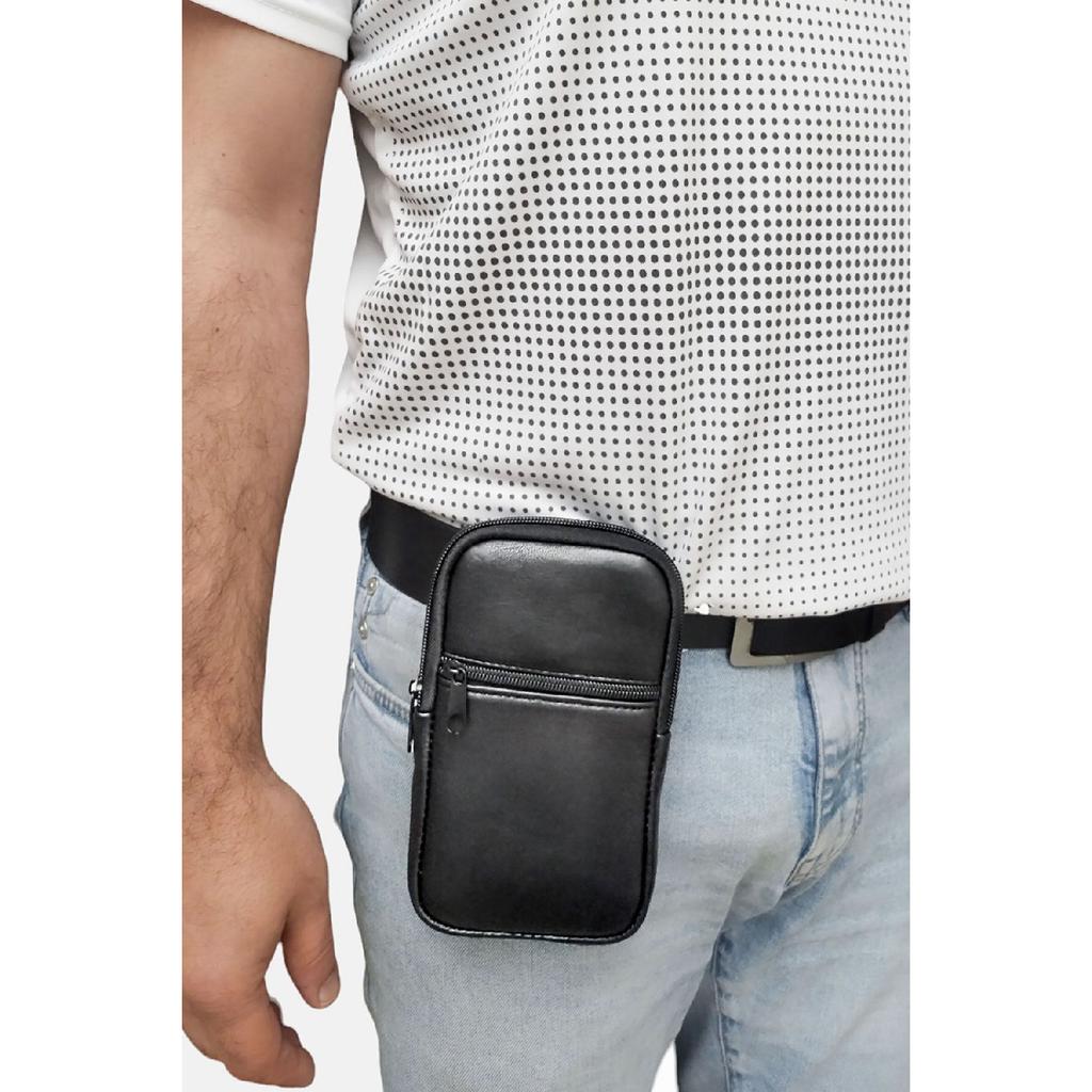 Чехол для телефона большого размера из натуральной кожи, крепящийся на ремень, 18 х 10 см