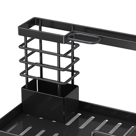 Сливная полка для кухонной столешницы, устойчивая к ржавчине, прочная, несущая многоцелевая полка для хранения, держатель для губки с