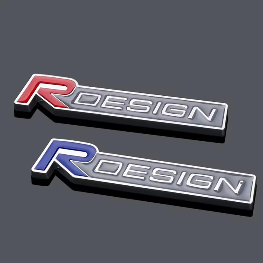 Car 3D Metal RDESIGN Logo Badge Sticker Auto Front Grille Trunk Car Body Emblem Stickers Accessories For V40 V50 S40 S80 XC60 S90