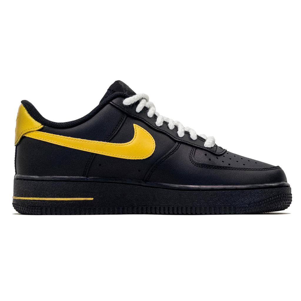 Nike Air Force 1 Golden Mist Black Warrior, Tengfei Manufacturing Skateboard Shoes Unisex Black Gold CW2288-001(Team1347-)