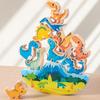 Montessori Dinosaur Jenga: Wooden Balance Building Blocks for Early Education