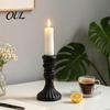 Photo Studio Decoration Vintage Taper Candle Holder, Nostalgic Resin Candlestick Decorative Dining Table Holder Stand for Wedding Party Dinning