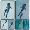 Nordic Ocean Giants Whale Shark Posters Canvas Painting Marine Life Wall Art Print For Living Room Home Decor Gift Cuadros