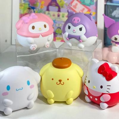 HelloKitty Мелоди Сквиши Игрушка Милый Мячик-Сжималка Фиджет Мягкий Снятие Стресса Расслабляющий Подарок Сувенир для Вечеринки KT kuromi Круглый Сенсорный Сжимаемый Прыгучий Прочный