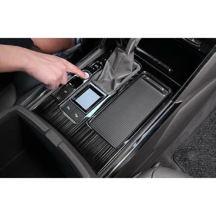 Для VW Teramont Atlas 2018- Черная Сталь Панель Отделки Панели Переключения Передач Центральной Консоли