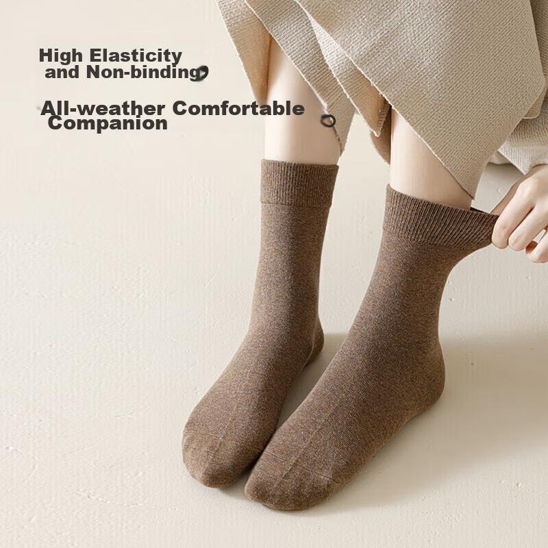 MiiOW Spring And Summer Women's Mid-Calf Socks, Comfortable [Pure Cotton 10A ], Breathable Simple Versatile Long Socks, Cotto