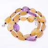 Natural Amethyst Citrine Garnet Gemstone Smooth Beads Necklace 13-23 Mm 18" UB-8578
