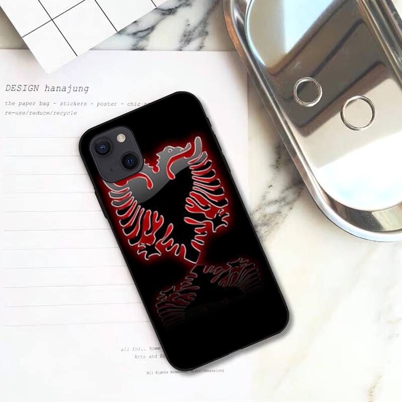 Чехол для телефона RUICHI с флагом Албании для iPhone 11 12 Mini 13 Pro XS Max X 8 7 6s Plus 5 SE XR Shell
