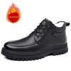 Winter Hot Selling Outdoor Cold Proof Snow Boots Fleece Wear-resistant Men's Leather Casual Shoes Men's High Cut Workwear Shoes