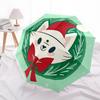 1pc Christmas Cat Automatic Open/Close Umbrella with One-Touch Button, Compact Folding Canopy, Sturdy 8-Rib Windproof Design S06