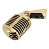 Vintage Microphone Zinc Alloy Self Tensioning Rotating Rack Retro Dynamic Vocal Microphone for KTV Black