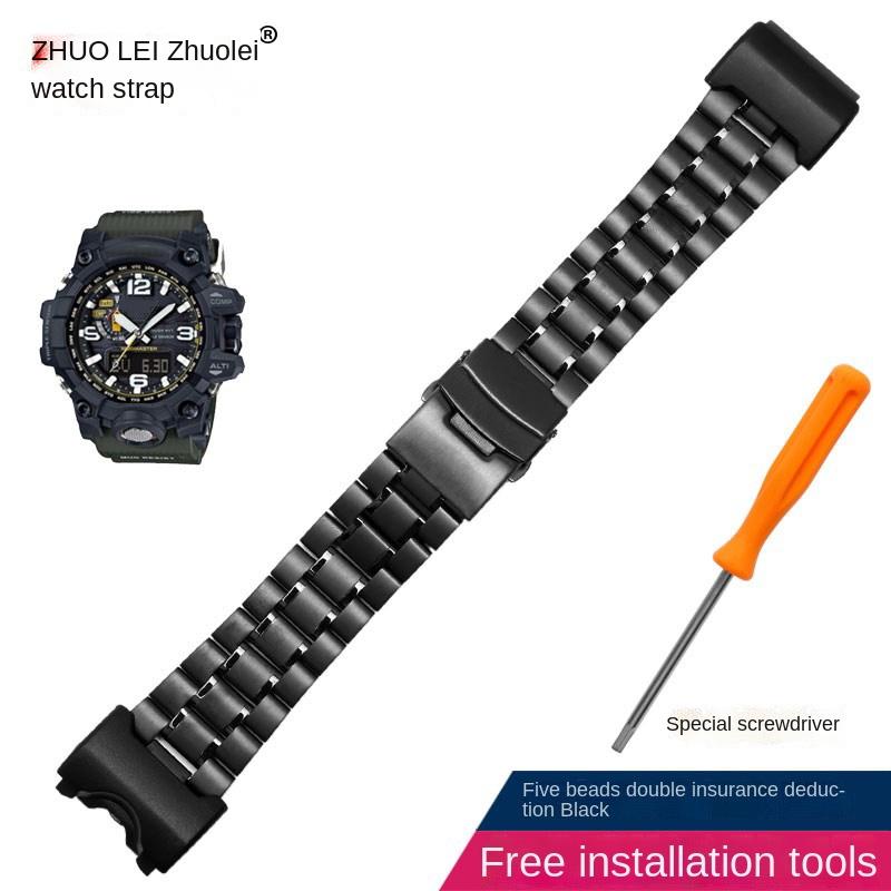 Для Casio G-SHOCK GWG-1000-1A/A3/1A1 GB/GG Черный ремешок для часов из нержавеющей стали Мужской Спортивный Водонепроницаемый Наручный ремешок Браслет Аксессуары