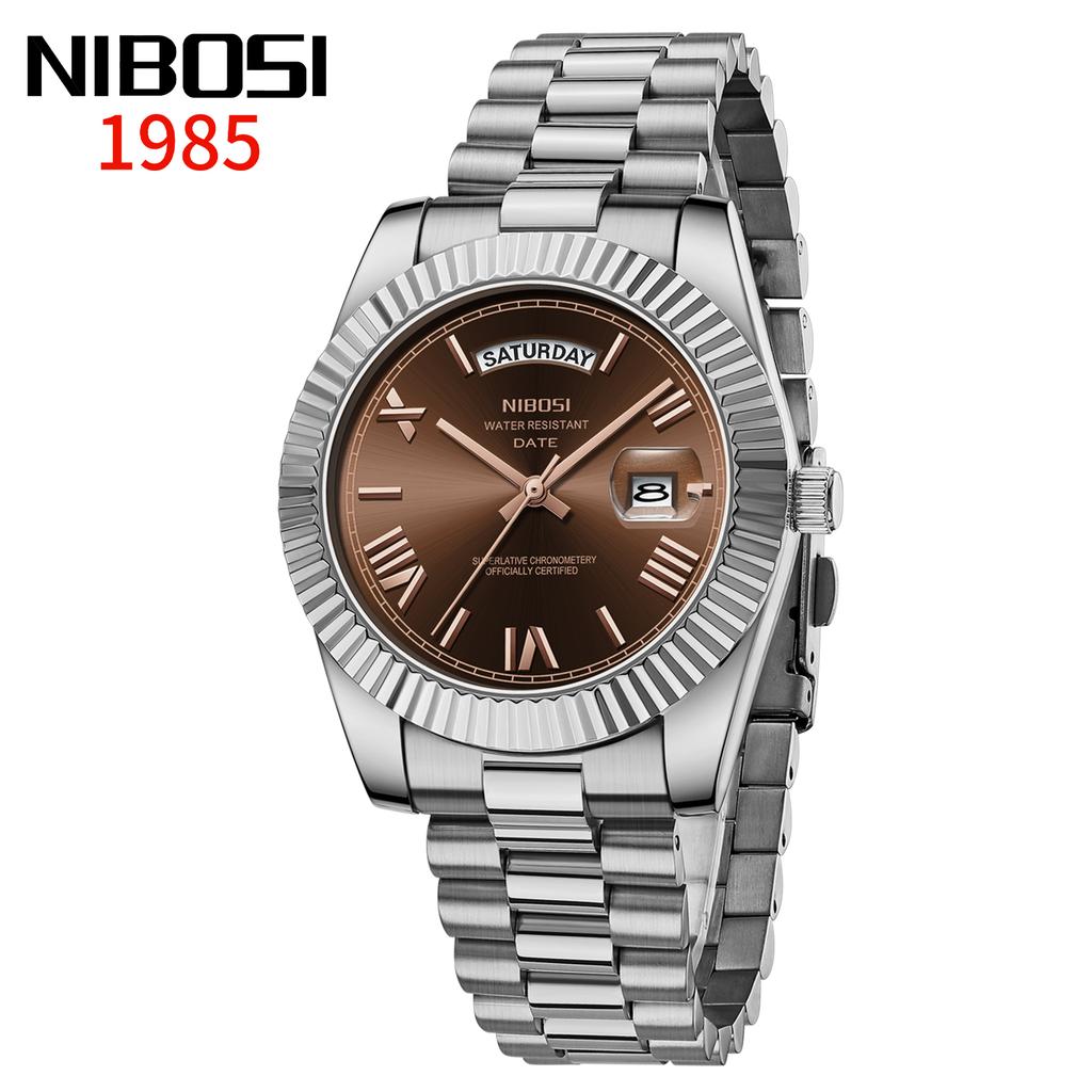 Luxury Golden Red Quartz Watch for Men Stainless Steel Waterproof Luminous Date Week Fashion Men Watches Reloj Hombre