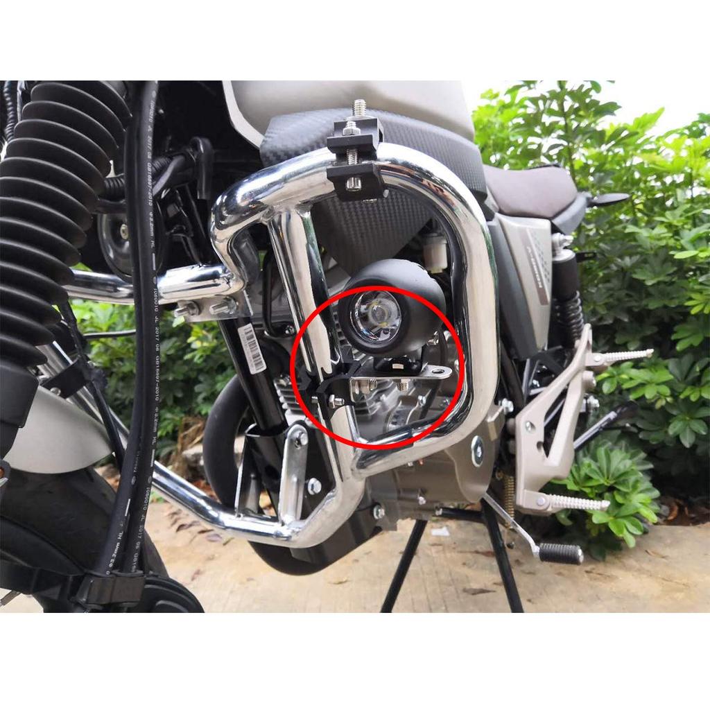 Кронштейн для трубы Lightronic, Крепление для бампера мотоцикла Fokclamp Светодиодный рабочий свет, Специальный кронштейн для подсветки, Нержавеющая сталь