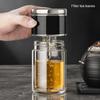 BORREY двойная стеклянная бутылка для заварки чая, фильтр для разделения чая, высококачественная стеклянная бутылка для воды, герметичный экологически чистый стакан для чая