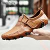 Fashion Golden Sapling Man Loafers Casual Business Flats Retro Leather Shoes Comfortable Driving Flat Leisure Loafer Dress Men's Shoe