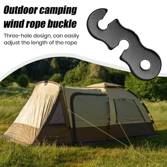 Комплект из 10 алюминиевых натяжителей троса с 3 отверстиями для палаток и активного отдыха