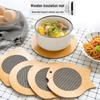 Bamboo Fiber Insulated Coaster Set: Anti-Scald Table Mat & Pot Pad