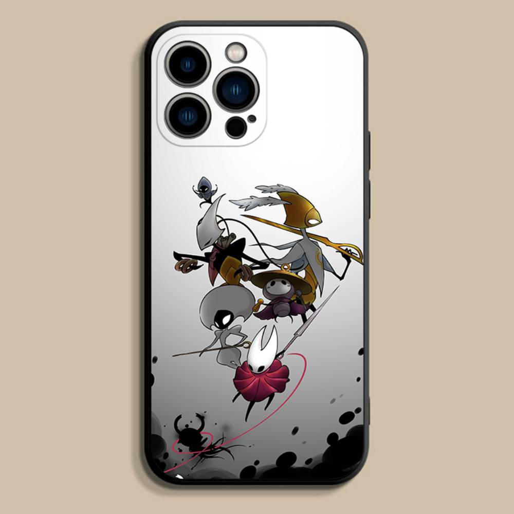 Cool H-Hollow Knight new Phone Case For iPhone 17,16,15,14,13,12,11,Pro,Max,Plus,E,SE4,Air,Mini Black Soft Cover