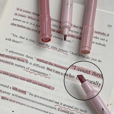 4 шт./компл. ручка-хайлайтер Kawaii с двойной головкой, маркеры ярких цветов, быстросохнущие флуоресцентные ручки, пастельные школьные канцелярские принадлежности