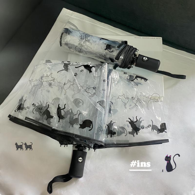 Прозрачный детский зонт Miffy двойного назначения от солнца и дождя - Автоматический, Портативный, Мультяшный дизайн