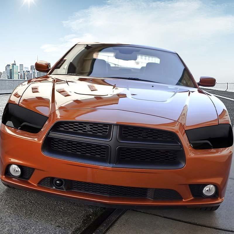 Крышки фар передний бампер ABS украшение лампы для Dodge Charger 2011-2014 внешние аксессуары (Копченый черный)