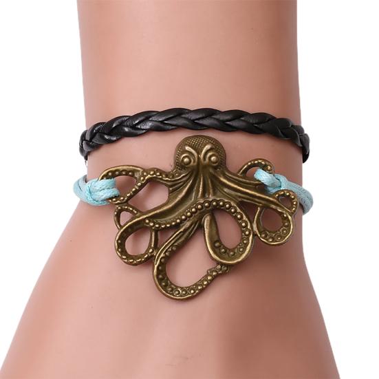 Женский ретро-браслет с изображением бесконечности унисекс с изображением осьминога, плетеный для вечеринки в память об ADM