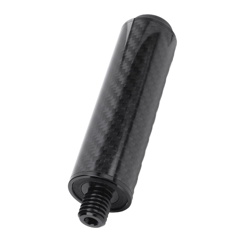 Billiard Pool Cue Extender 4 Inch Carbon Fiber Pool Cue Extension Stick with Rubber Rear Plug for